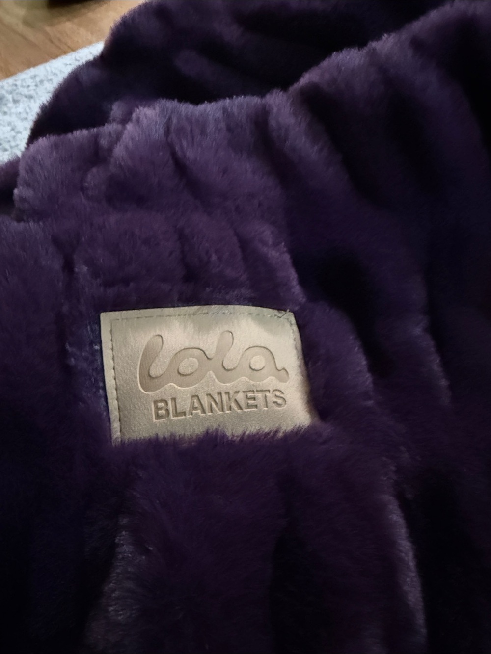 lola Plush Throw Blanket in Deep Plum